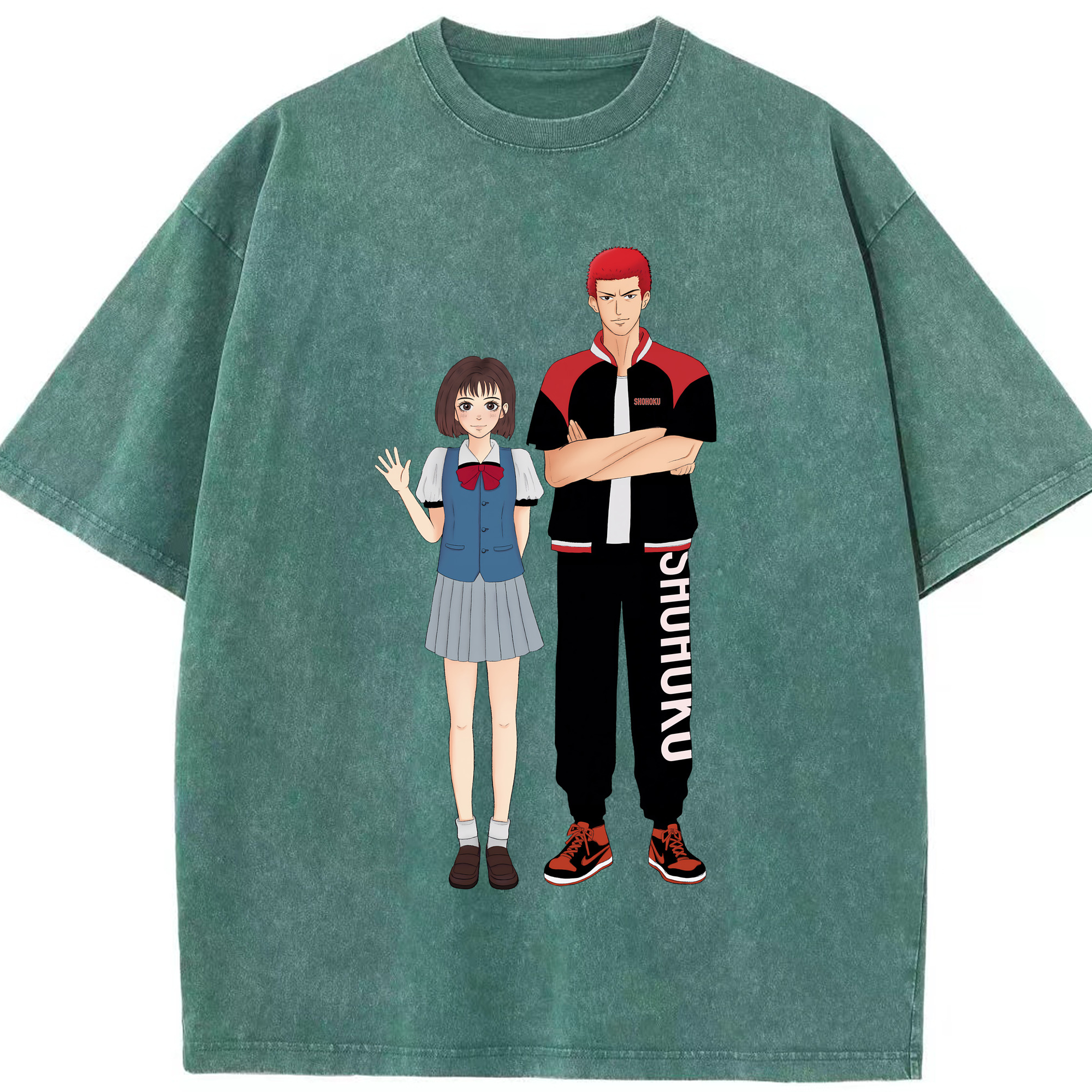 （画像用） SLAM DUNK／スラムダンク 綿100% ヴィンテージ風 半袖Tシャツ（フロントプリント）